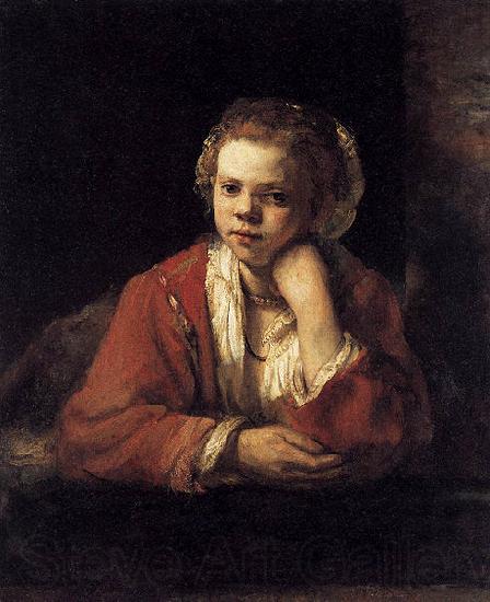 Rembrandt Peale Girl at a Window Norge oil painting art